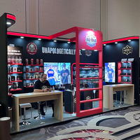 Stand d'exposition IZEXPO à montage rapide 10x20 pour salon professionnel, stand d'exposition luxueux en bois personnalisé pour foire aux cadeaux