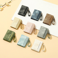 Dompet wanita pendek lintas batas TAOMICMIC Fashion warna kontras dua lipat Gelang tangan dompet multi-kartu grosir