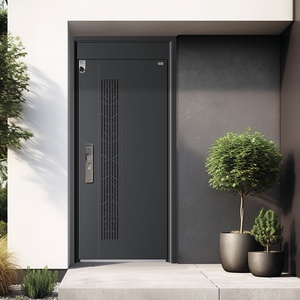<span class=keywords><strong>Puerta</strong></span> de Entrada Antirrobo Moderna de Acero y Aluminio para Villa, Seguridad Exterior del Hogar y Entrada al Jardín, Fabricada en Zhejiang - Product Image 3