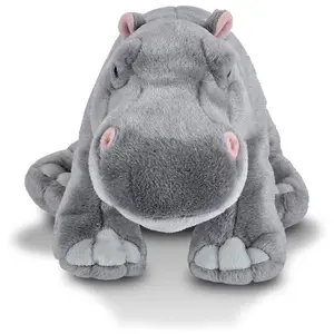 Customized plushies children's holiday gift hippo doll new cute mini animal sitting hippo plush toy