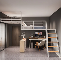 Lit mezzanine pour la maison, chambre à louer, hamac duplex personnalisé, lit surélevé de petite taille, multifonctionnel