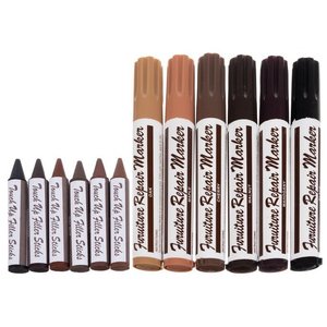 Kit de Marcadores para Reparación de Muebles, Juego de 6 Piezas con Crayones para Reparar Arañazos en Madera - Product Image 1