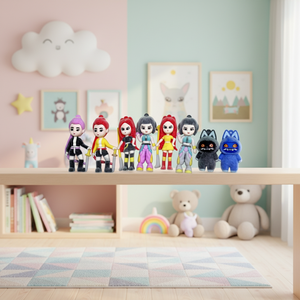 Set di Statuette 3D in Plastica <span class=keywords><strong>Kpop</strong></span> Demon Hunters, Giocattoli per Portachiavi, Ciondoli per Borse, Scatole Sorpresa, Decorazioni per Feste e Compleanni - Product Image 1