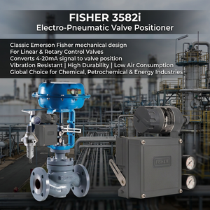 Posicionador de Válvula Electro-Neumático Original Emerson Fisher 3582i con Convertidor 582i 4-20mA - Product Image 1