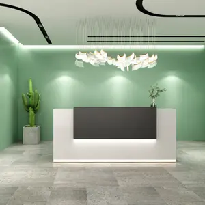 Liyu móveis de escritório China preço direto da fábrica personalizado e moderno balcão de mesa de recepção de madeira grande design