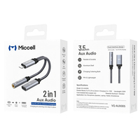 Adaptateur USB C 2 en 1 Miccell pour casque et chargeur 3,5 mm, répartiteur de prise audio Type C avec charge rapide PD pour téléphone et tablette