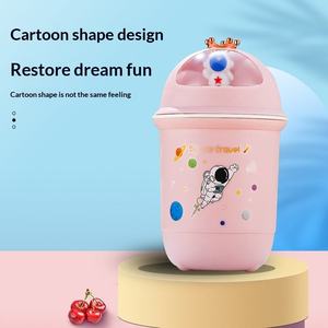 Vaso de Vidrio de Doble Capa con Diseño de Dibujos Animados, Antiderrames, Aislamiento Térmico, Tapa con Pajita Deportiva, Vaso de Agua Universal para Bebés y Niños - Product Image 4