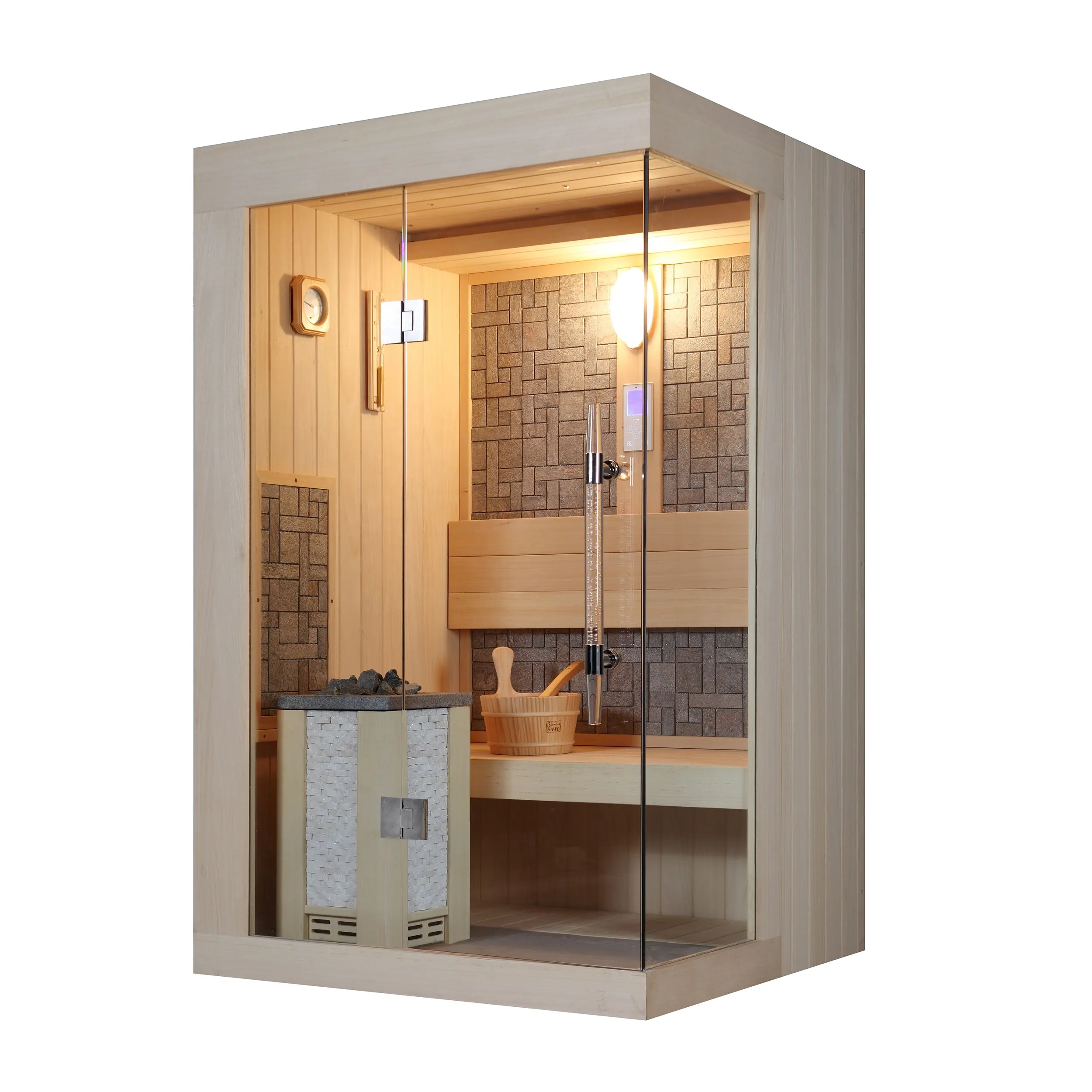 MEXDA Bois Sec Vapeur Sauna Salle de Bain À L'intérieur Traditionnel Sauna Maison 2 Personnes Sauna De Bain Prix WS-1252C