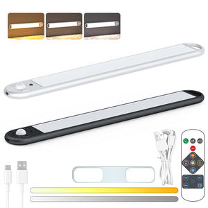 Bande lumineuse LED pour armoire T088, 30 cm, argent, contrôle par capteur, télécommande sans fil, auto-adhésive, bandes lumineuses intelligentes - Product Image 1