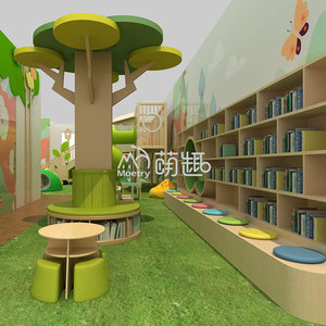 Parque <span class=keywords><strong>Infantil</strong></span> Temático de Bosques y Árboles para Niños, Diseño Personalizado, Área de Juegos Interior de Madera para Guarderías Montessori y Restaurantes - Product Image 5