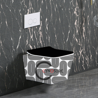 Toilette intelligente simple Toilette sanitaire Bidet Toilette noir blanc Boho Mid Century Modern Wc Toilette intelligente pour salle de bain