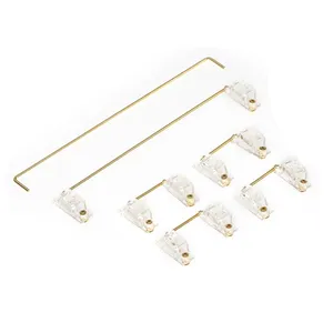 DUROCK trasparente placcato oro 2U 6.25U 7U 3U stabilizzatori a vite montaggio su PCB stabilizzatore per tastiera barra spaziale stabilizzatori per tasti