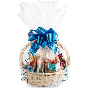 Bolsas Grandes de Celofán de 30x40 Pulgadas, Envoltura Transparente para Cestas de Regalo, Embalaje de Plástico, Paquete de 10 Unidades para Regalos de Navidad - Product Image 1