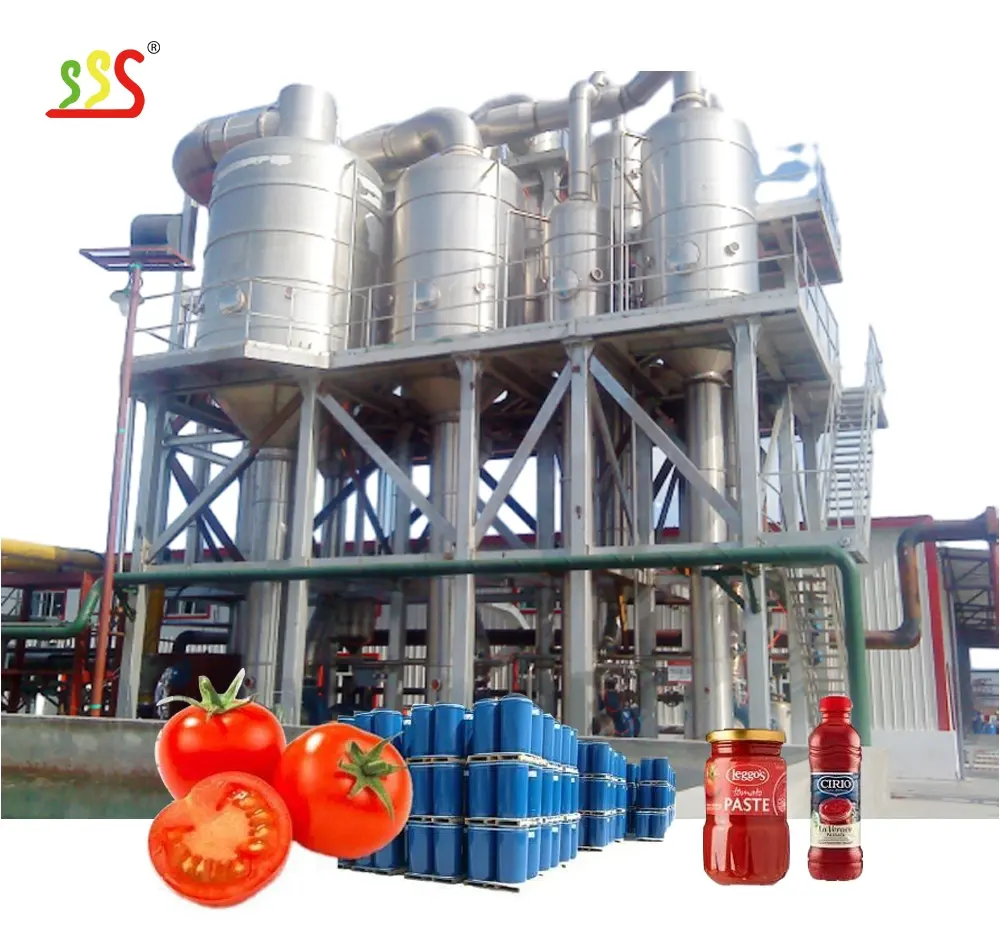 Linha de produção de pasta de tomate automática para processamento de frutas