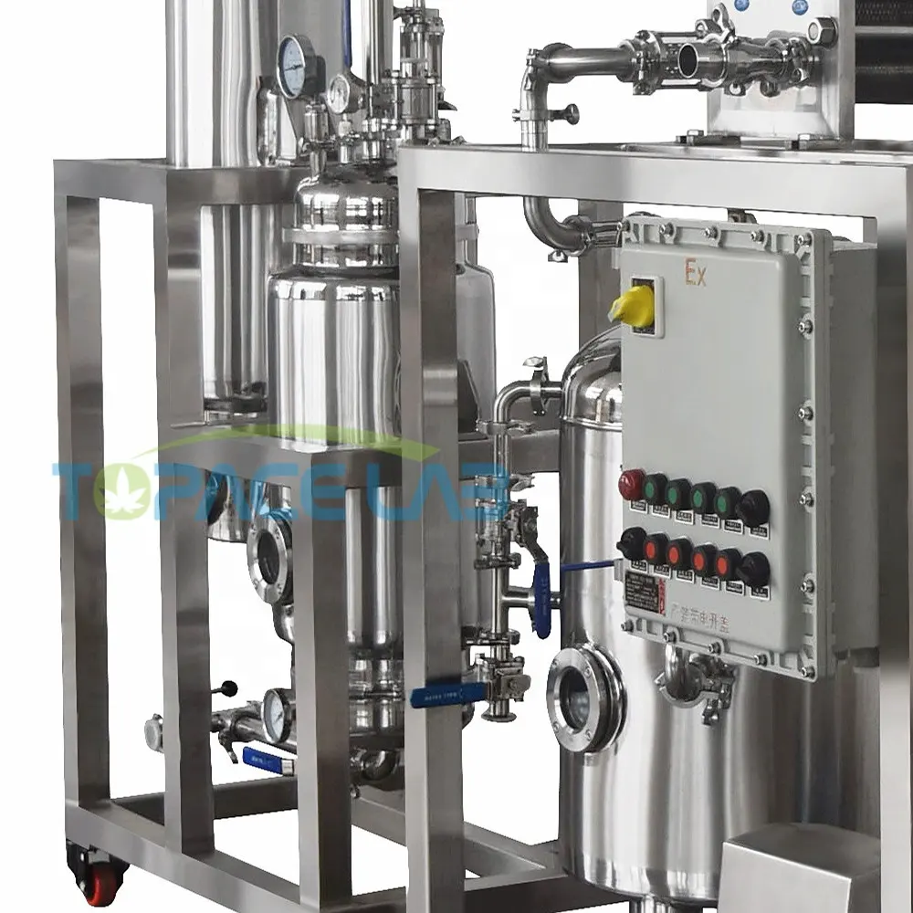 USA hot sale 100-500 liter evaporation rate wiped thin film evaporator triple effect evaporator solvent recovery unit