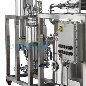 Nuevo equipo de recuperación de solvente de evaporación de película descendente eléctrica de Topace Lab 100L 1000L Tasa de recuperación de alcohol por hora Núcleo PLC - Product Image 2