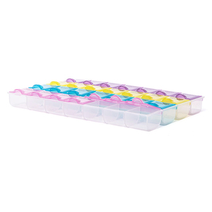Bán buôn lớn PP nhựa 7 Lưới lưu trữ <span class=keywords><strong>container</strong></span> 7 ngày 4 lần hàng tuần Pill Box với khoang Pill Organizer - Product Image 3