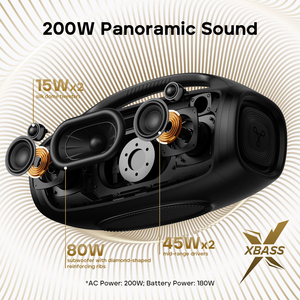 StormBox Blast 2 <b>Wireless</b> Speaker 200 Watts LED <b>Light</b> IP67 Waterproof 30-Hour Playtime TWS Pairing Computer - Product Image 3