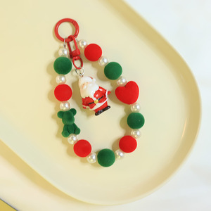 Bán Buôn Giáng Sinh Đính Cườm Vòng Tay Keychain Santa Quyến Rũ Acrylic Hạt Vòng Đeo Tay Vòng Chìa Khóa Món Quà Kỳ Nghỉ Dây Đeo Cổ Tay - Product Image 3