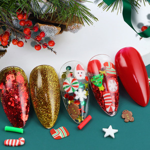 Autocollants pour ongles en argile à appliquer facilement, 6 grilles, motifs Père Noël et flocons de neige, pour la décoration des ongles - Product Image 3