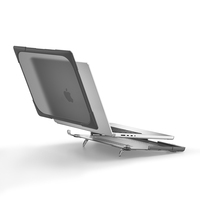 Pour Apple Macbook Pro 14 pouces 2021 A2442 étui en plastique universel avec support à l'arrière