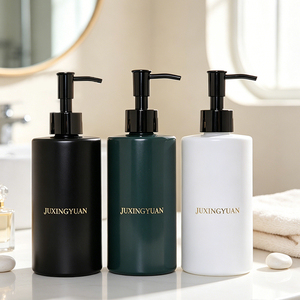 Bouteilles en verre rondes Boston transparentes de 250 ml et 330 ml, blanches et bleues, avec pompe à lotion, prix d'usine - Product Image 5