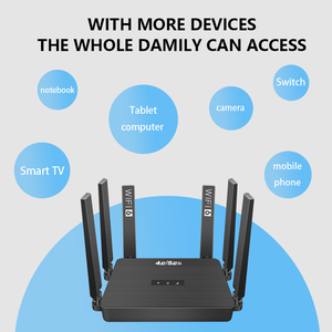 Router DNXT WR950 Nero 4G Wifi per Esterni e Casa ad Alta Velocità con 6 Antenne, Display a LED, 4 Porte LAN, Batteria da 5000mAh - <span class=keywords><strong>300Mbps</strong></span> - Product Image 3