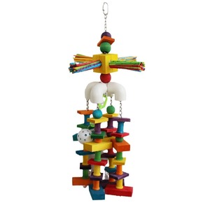 Bán Buôn Lớn Bền Vững Bằng Gỗ Xoay Gnaw Bird Đồ Chơi Cho Vẹt Và Lồng Trang Trí - Product Image 1