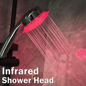 Nouveau produit : Pommeau de douche à lumière rouge LED, thérapie par lumière rouge, pommeau de douche haute performance à LED, pommeau de douche à lumière rouge portable P111-R High P - Product Image 3