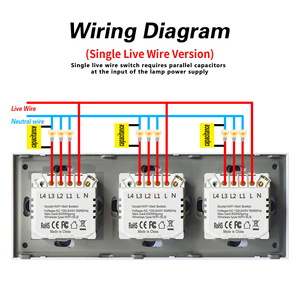 Interruptor Inteligente Ubaro Zigbee 228x86mm con Panel de Vidrio Templado, Control por Voz, Temporizador Remoto, Compatible con el Sistema Tuya Smart - Product Image 3