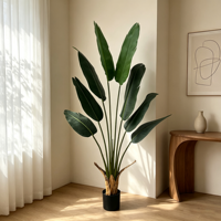 Vente directe usine : Nouvelle plante artificielle en plastique, palmier du voyageur à toucher réel, pour grands arbres d'intérieur