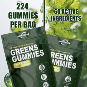 OEM/ODM Gommes quotidiennes Gommes multi-vitamines et minéraux Spiruline biologique et chlorella Gommes vertes - Product Image 4