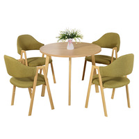 Ensemble de table, chaises de café en bois, table pour restaurant, vente en gros