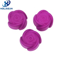 Moules en silicone pour cupcakes, résistants à la chaleur, faciles à démouler, couleur personnalisée, pour la fabrication de savon, moules à savon en forme de fleurs