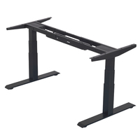 Elevate Desk Workspace - Cadre de bureau assis-debout premium à double moteur et trois niveaux avec automatisation fluide et mémoire personnalisée
