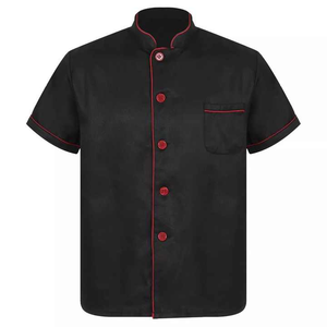 เสื้อโค้ทสำหรับเชฟผ้าโพลีเอสเตอร์กระดุมแถวเดียวสำหรับโรงแรมร้านอาหารขายส่งเครื่องประดับ - Product Image 1