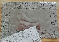 Napperons en papier dentelle dorée ronds décoratifs pour la décoration de table de mariage ou de fête