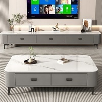 Meuble TV moderne en bois avec pieds en acier, table de rangement, table basse pour salon, mobilier de maison