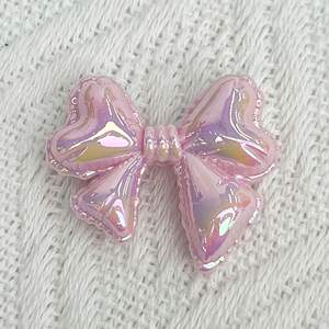 10 pièces AB couleur <span class=keywords><strong>acrylique</strong></span> brillant arc perles multicolore gros Kawaii plastique ruban nœud papillon perles fabrication de bijoux accessoires de bricolage - Product Image 6