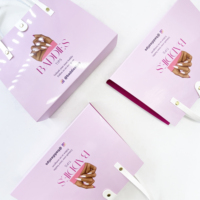 Boîte d'emballage rigide en papier de luxe personnalisée pour vernis à ongles, huile et maquillage, sac fourre-tout écologique fait main avec poignée