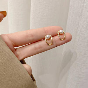 Boucles d'oreilles en argent S925 à faire soi-même avec perles, perles rondes de 8 à 11 mm, 21143, boucle d'oreille simple en argent, vide - Product Image 1