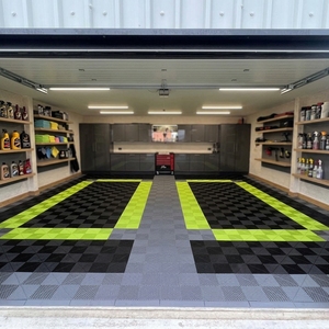 Dalles de <span class=keywords><strong>garage</strong></span> antidérapantes en PP emboîtables 40x40cm, design chinois, épaisseur 18mm, pour <span class=keywords><strong>garage</strong></span>, atelier, hôpital - Product Image 6