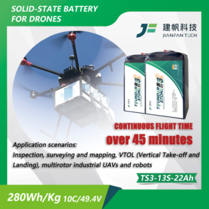 แบตเตอรี่โดรน Thunder Stone TS3 Series 280Wh/kg แบตเตอรี่กึ่งโซลิดสเตท 22Ah 22.8V/26.6V/45.6V/49.4V/53.2V รุ่น JF-TS3-22000 - Product Image 3