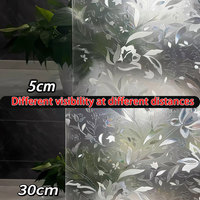 Moderne statische PVC gefrostete bunte Tulpen Formen Glasfenster folie dekorative wasserdichte Privatsphäre für Haustür Windows Factory