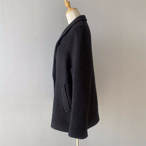 <span class=keywords><strong>Manteau</strong></span> en <span class=keywords><strong>laine</strong></span> à double boutonnage de Style à la mode Style ample vente en gros doux luxe <span class=keywords><strong>noir</strong></span> personnalisé <span class=keywords><strong>manteau</strong></span> en cachemire surdimensionné pour femmes - Product Image 2