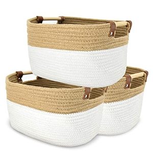 Laundry organizer toy cotton rope basket cotton rope laundry basket rope cotton laundry basket