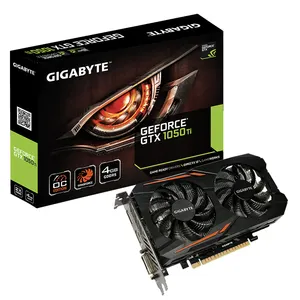 GIGABYTE NVIDIA GeForce GTX1050Ti OC 4G ที่มีหน่วยความจำ GDDR5 128bit รองรับการแสดงผล8K @ 60Hz กราฟิกส์การ์ด (GV-N105TOC-4GB)