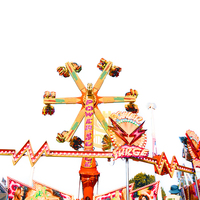 Manèges de moulin à vent magiques pour parcs d'attractions, équipement extérieur coloré et rotatif
