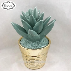 Ceramica faux pianta grassa parco arredamento del ristorante <span class=keywords><strong>con</strong></span> <span class=keywords><strong>vaso</strong></span> - Product Image 4
