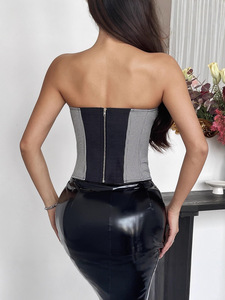 Débardeur Push-Up Yicheng en Tissu Spandex Personnalisable avec Logo, Vente en Gros, <span class=keywords><strong>Court</strong></span>, Respirant, Broderie Pailletée et <span class=keywords><strong>Dentelle</strong></span> pour Femme - Product Image 6